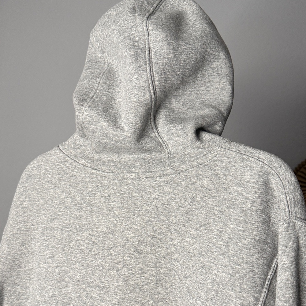 Nike Men's Heather Light Gray Club Fleece Pullover Hoodie Sweater size Medium - Picture 8 of 10